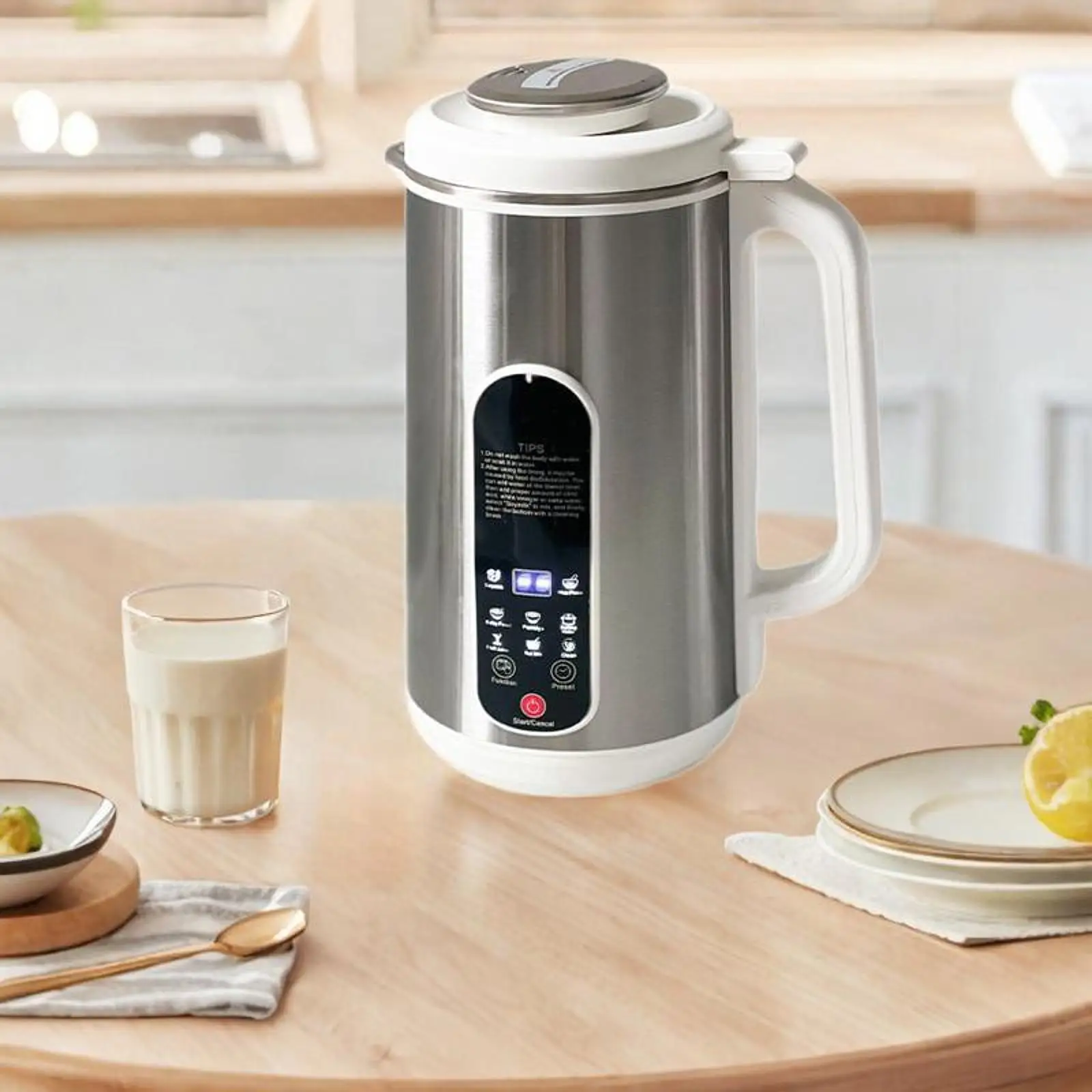 

Nut Milk Maker Keep Warm Multifunctional Large Capacity Low Noise Soy Milk Maker Almond Maker for Beverage Soy Juice Milk Oat