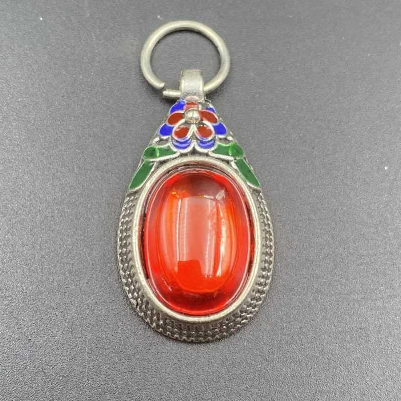 Colorful-like Vintage Zircon Ruby Sapphire Pendant