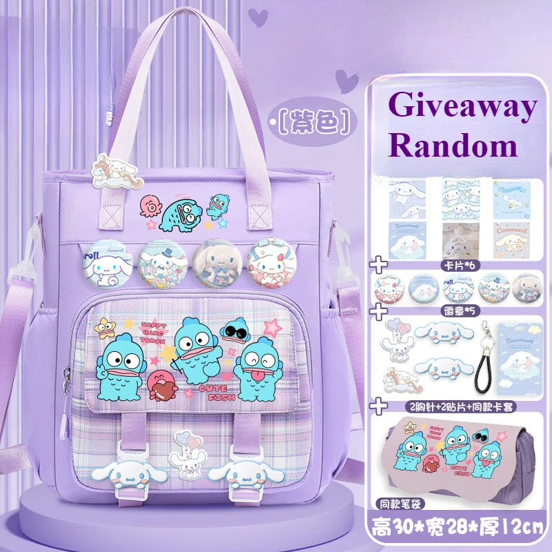 Nieuwe sanrio Hangyodon creatieve schattige kawaii schoudertas gepersonaliseerde anime filmkarakter cartoon student handtas met grote capaciteit