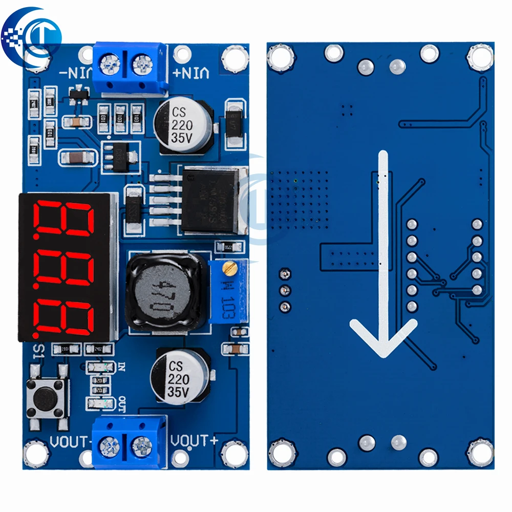 DC-DC xl6009 digital boost step up módulo de fonte de alimentação ajustável 4.5-32v a 5-52v regulador de tensão step-up com voltímetro led