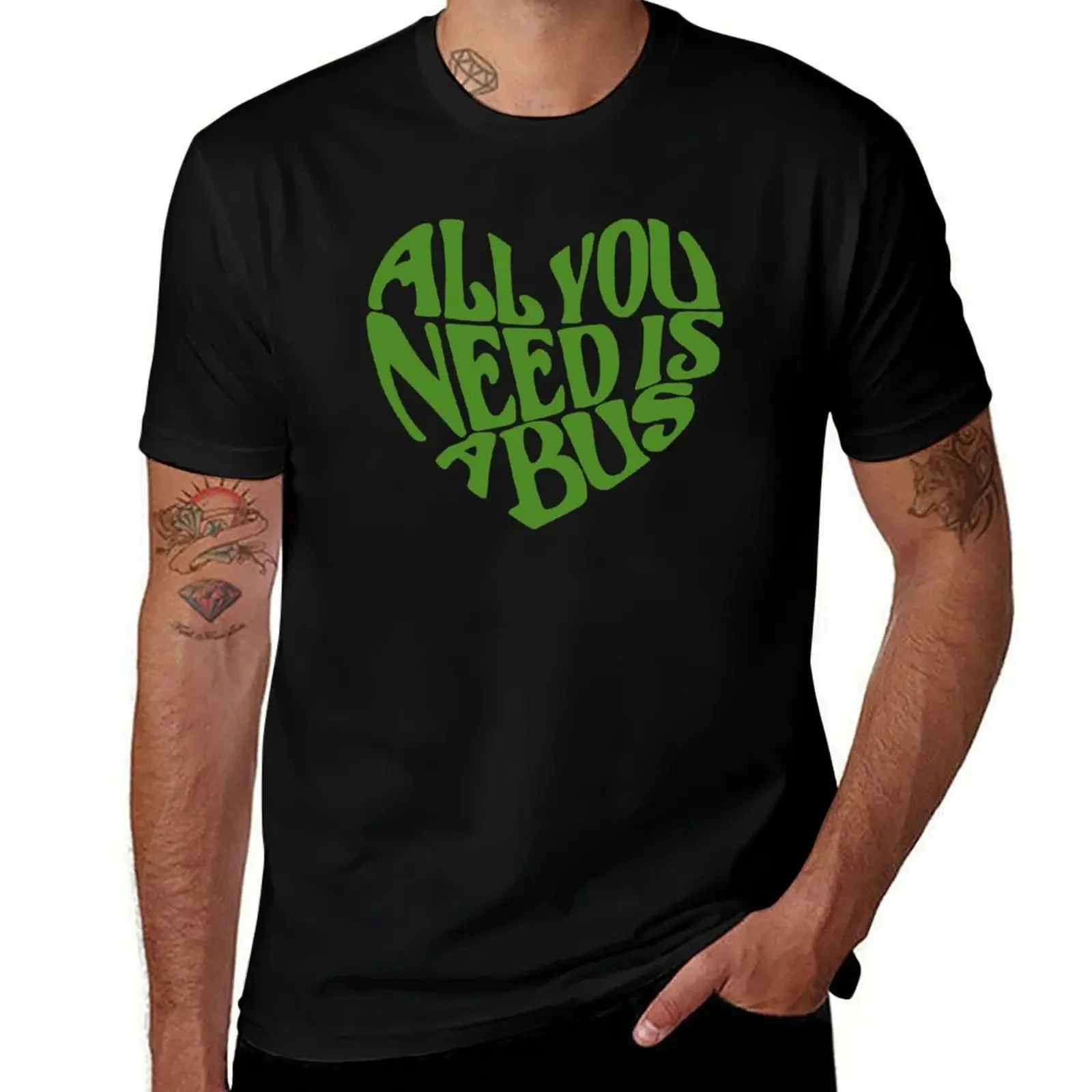 All you need is a bus T-Shirt cotton graphic tees graphic tee shirt korean fashion men graphic t shirts