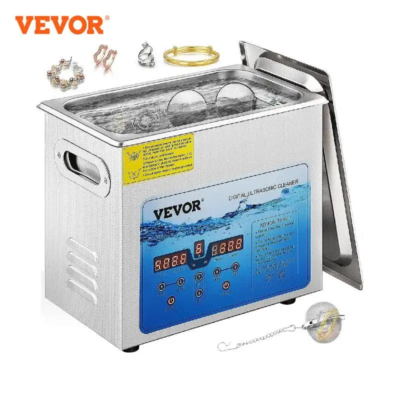 

VEVOR 6L Ultrasonic Cleaner Mini Portable Washing Machines 36-40KHz Adjustable Frequency Dish Washers Home Ultrasound Appliance