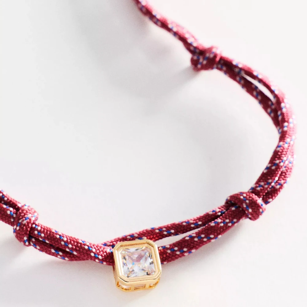 Neue Nischen-Mode Exquisite Doppelseil-Geknotete Zirkon-Style DIY Halskette Armband Schmuck – Detail 3