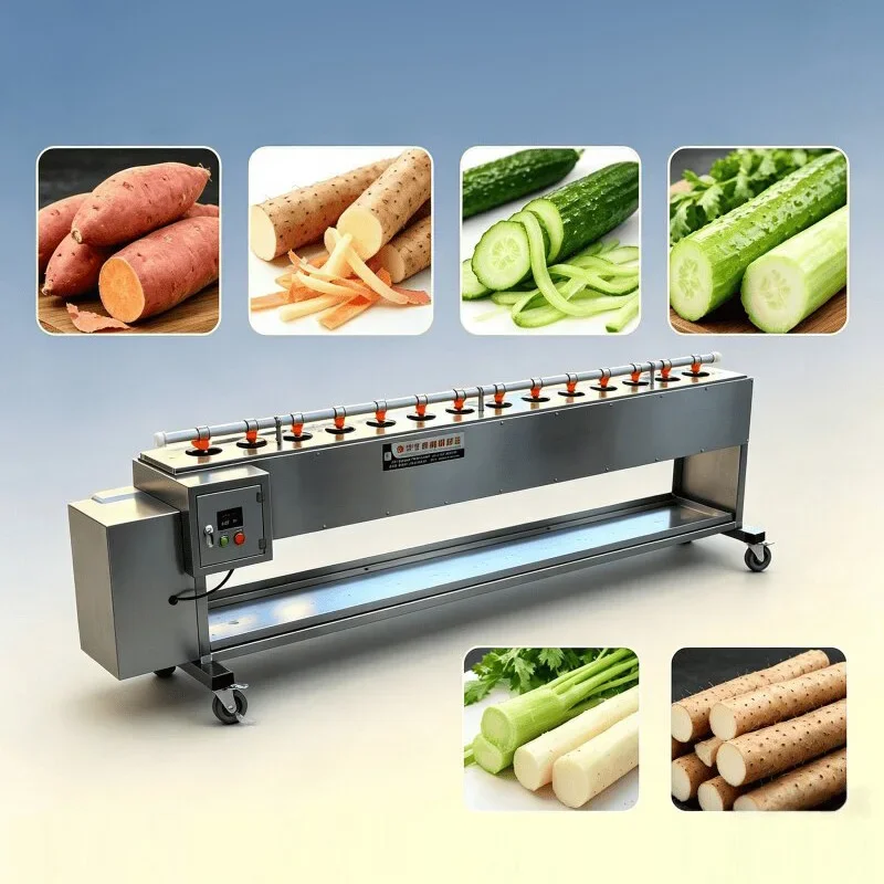 YF-30 Commercial Vegetable Peeler, Stainless Steel Carrot Washer, Lotus Root Peeler, One-Button Start/Stop, Multifun(Customized)