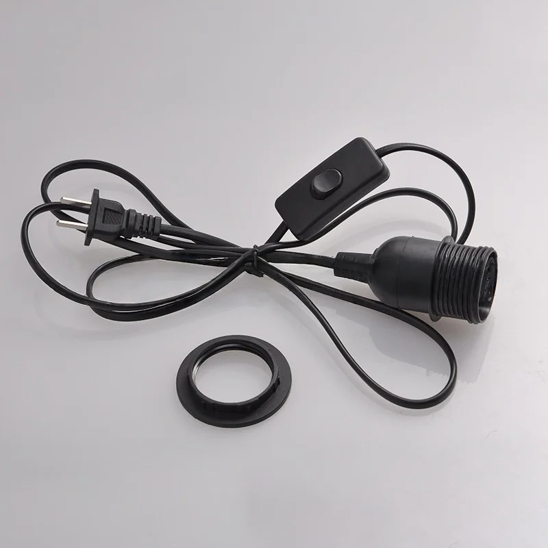 Plug in Hanging Light Cord Kit - 6Ft Pendant Light Plug in Lamp Kit, E26/E27 Bulb Socket Lantern Extension Cord with On/Off Swi