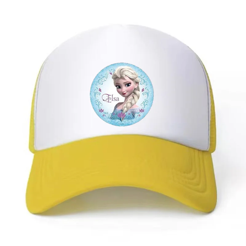 Children\'s Youth Hat Princess Elsa Printed Visor Hat 58CM Student 6y-15Y Boys Girls Outdoor Sports Fashion Beautiful Casual Hat