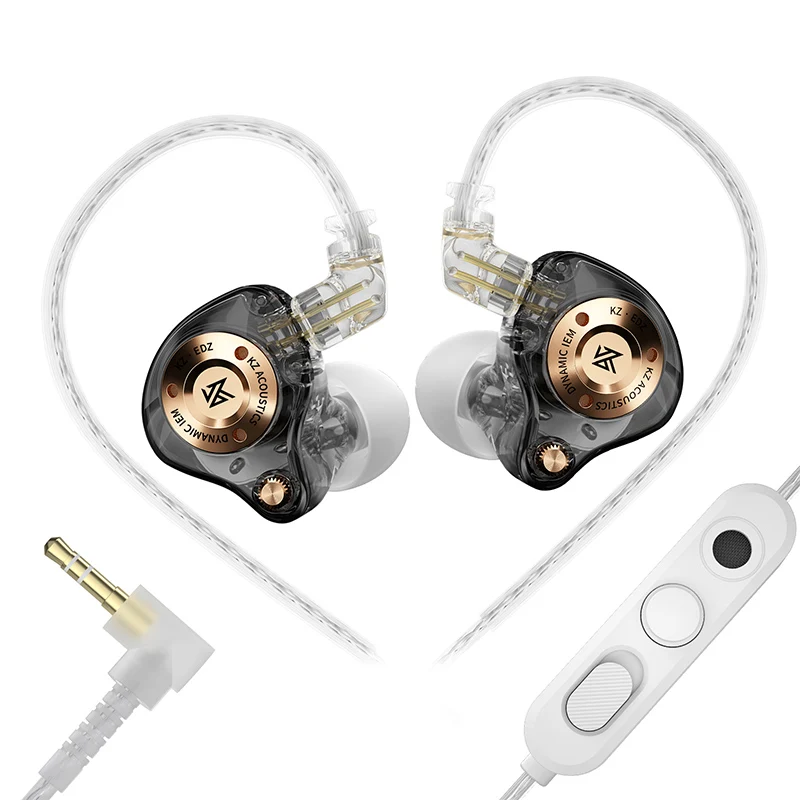 KZ EDZ HiFi Gaming Type-C In-Ear Bedrade Oordopjes met Microfoon Diepe Bas Stereo Geluid voor Muziek EDX pro X