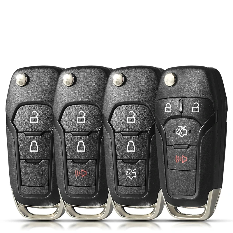 Remote Car Key Shell Case For Ford F150 F250 F350 Explorer Ranger KA Fiesta Mondeo Focus Kuga Escort Fob 2/3/4 Buttons