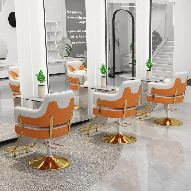 

Hxl barber chair salon hair cutting stool perm & dye adjustable height swivel hairdressing chair
