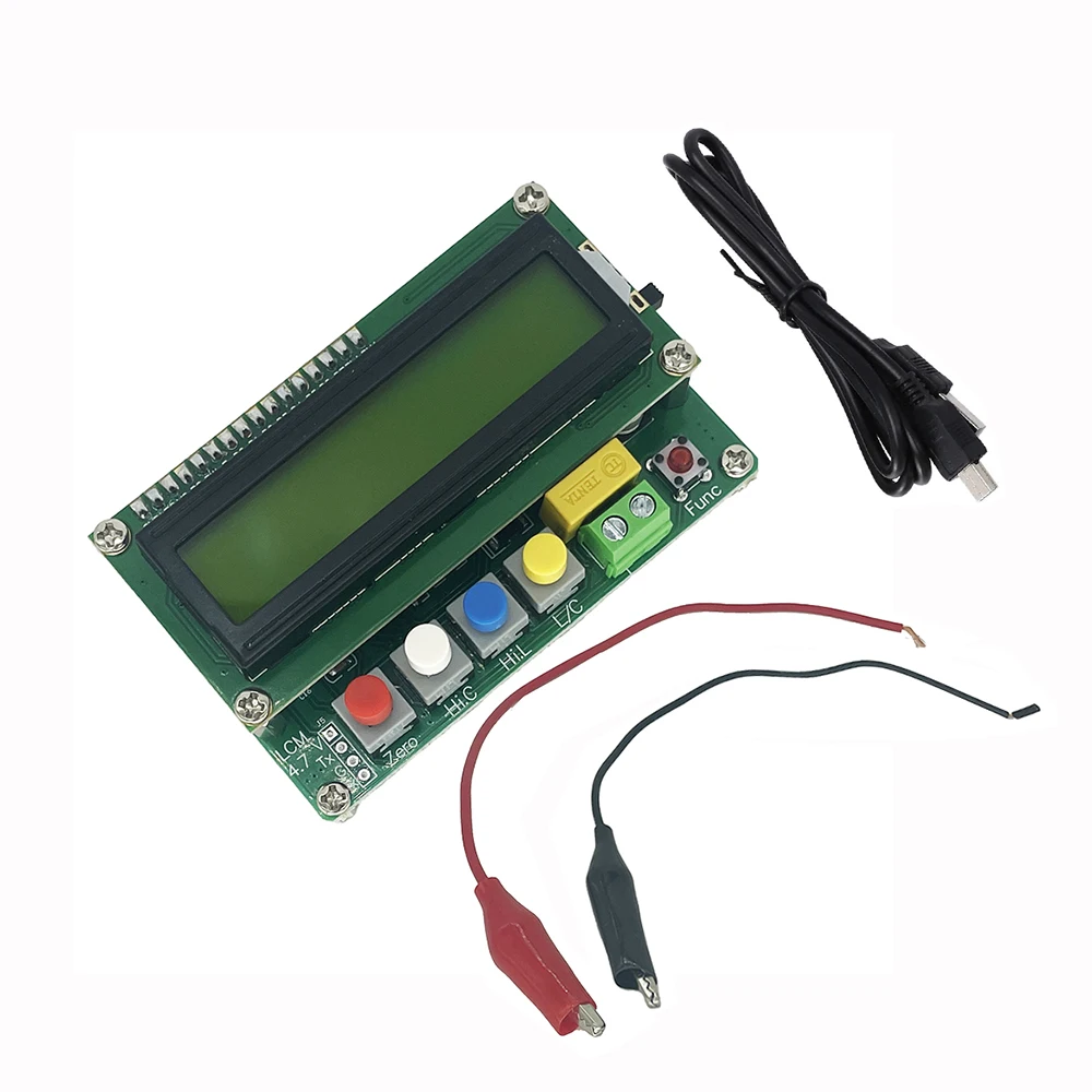 Medidor de Capacitância Indutiva l c Medidor de Capacitância Digital Testador de Medidor de Capacitância Lcd Interface Mini Usb com Cabo Usb