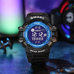 Mens Watch Military Water resistant SMAEL Sport watch Army led Digital wrist Stopwatches for male 8050 relogio masculino Watches