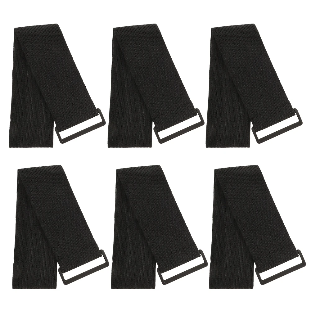 

6pcs Elastic Hook Loop Straps Adjustable Arm Bands Cable Luggage Fastener Reusable Cinch Wraps Multipurpose Binding Straps Cord