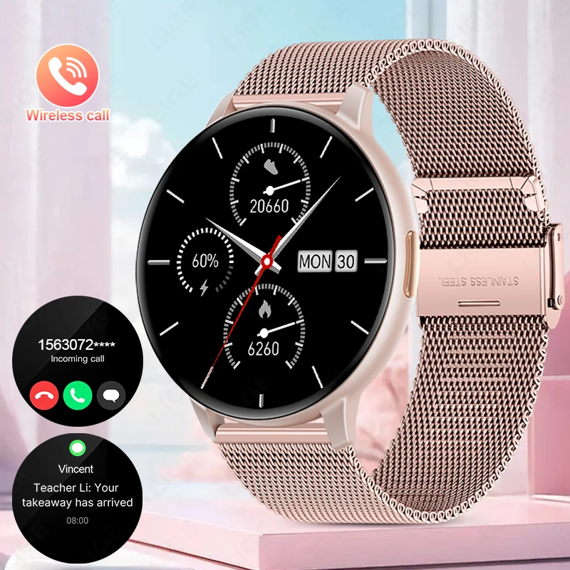 

LIGE IP67 Waterproof Smartwatch Voice Assistant Heart Rate Monitor 2025 New Bluetooth Call Sports Fitness Tracker Smart Watches