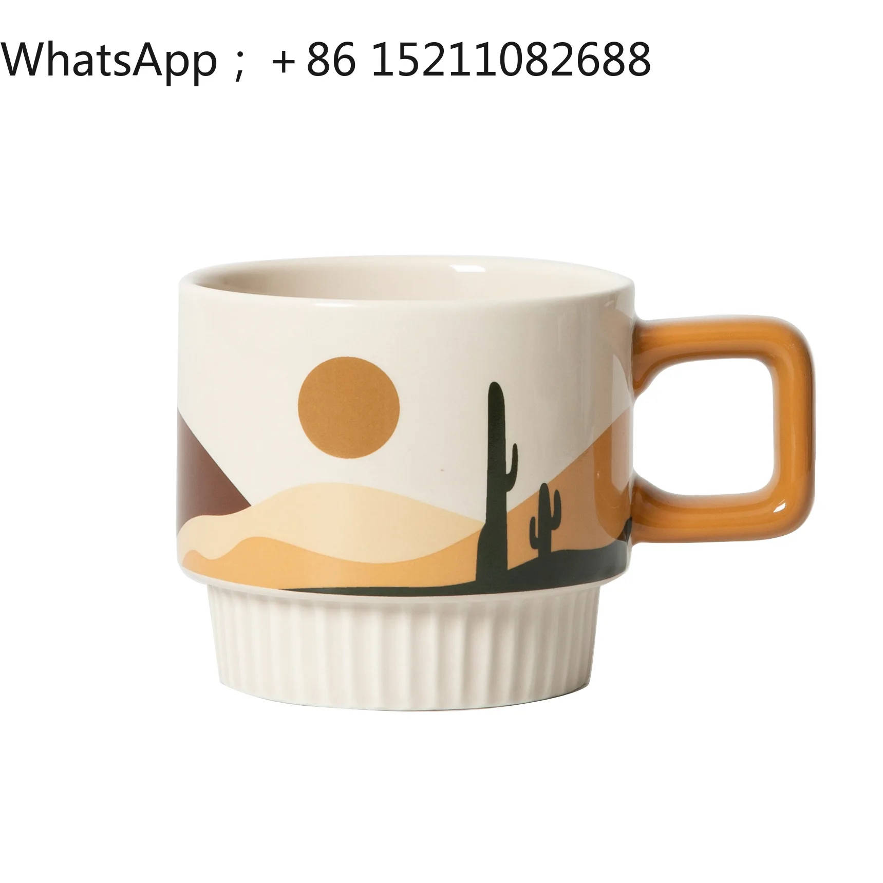 LLY high value Morandi retro ceramic coffee cup breakfast latte cup household water tea cup