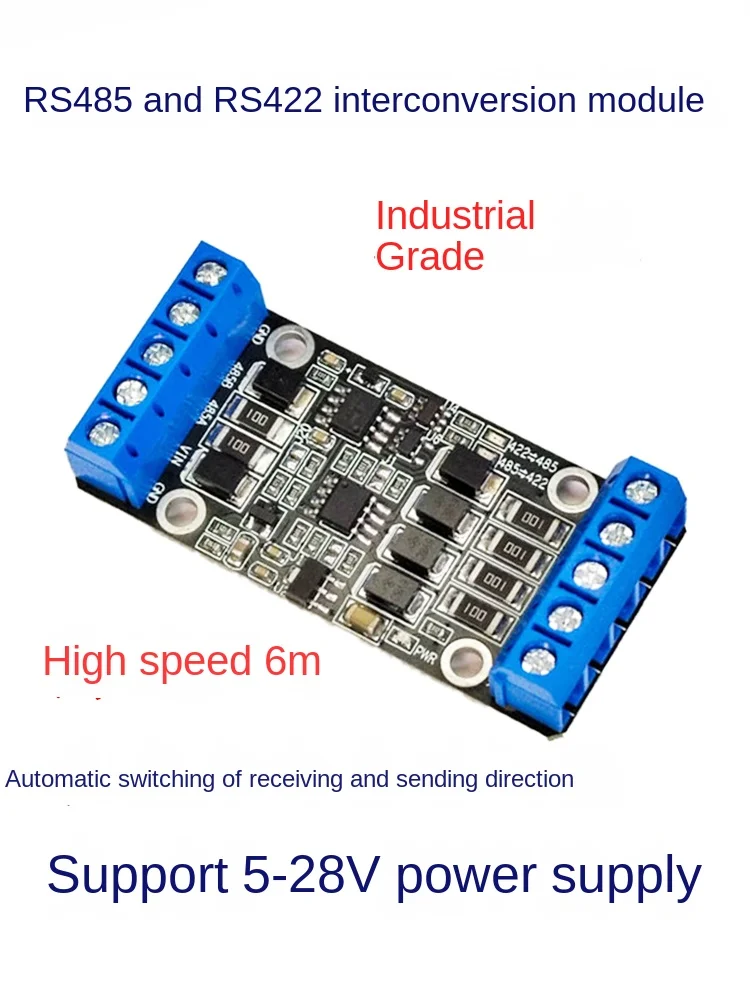 RS485 to RS422 module interchange board high-speed industrial grade 5V9V12V16V24V volt power supply automatic current control