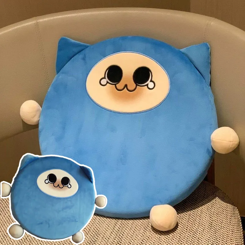 

Подушка Monster Hunter Felyne круглой формы из вискозного волокна с мягким ворсом, подушка для офисного стула для класса, диван, пол в спальне, новинка