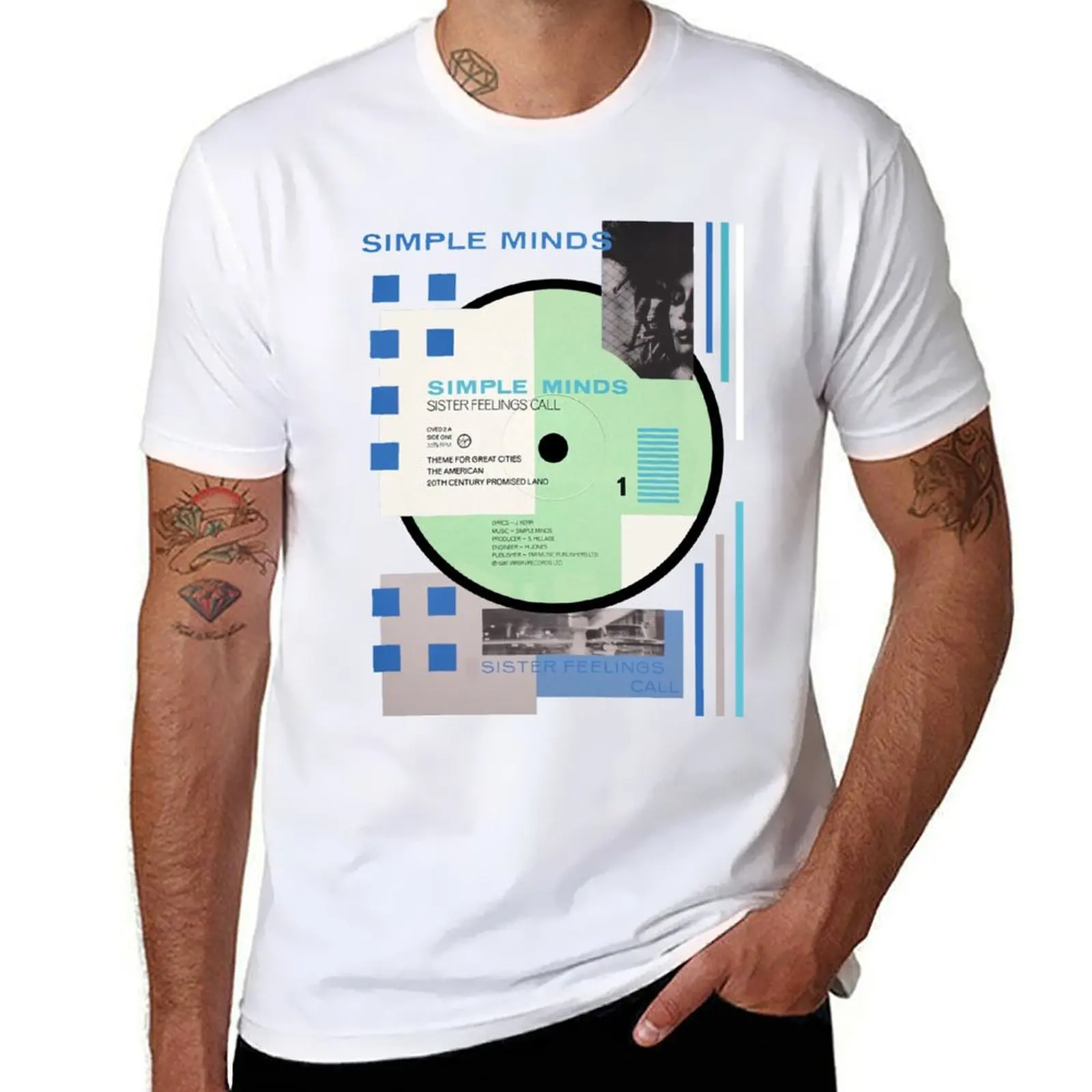 Simple Minds Sister Feelings Call T-Shirt t shirts for man graphic vintage mens graphic t shirts T-Shirt