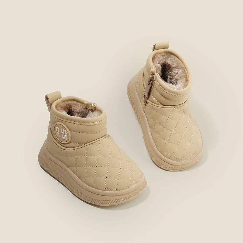 

Детские зимние сапоги, обувь для малышей, мягкая обувь для девочек на толстой подошве, зимние хлопковые сапоги, короткие сапоги для мальчиков