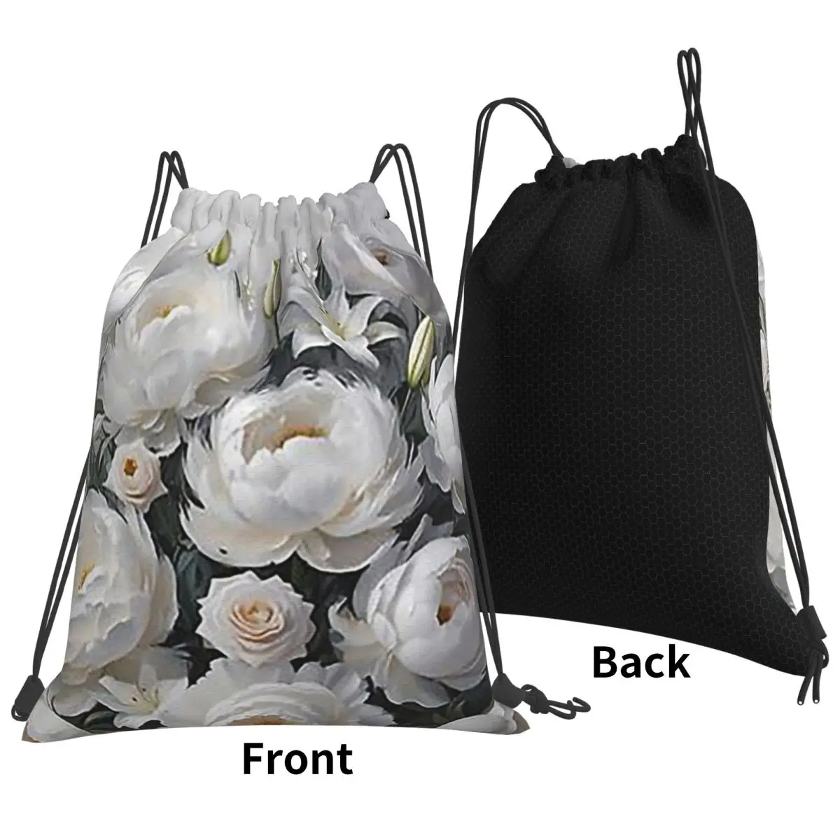 Flower Party Backpacks Fashion Portable Drawstring Bags Sports Bag Book Bags For Man Woman School