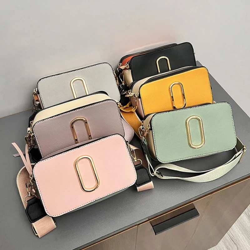 Trend Shoulder Bags Fashion Women's Bag New Double Zipper Small Square Bags Retro Leisure Versatile Web Celebrity Crossbody Bag