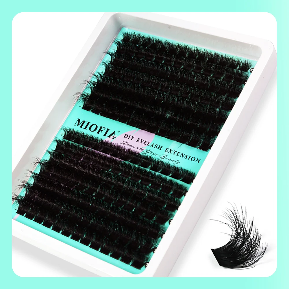MIOFIA 5D Volumen Flauschige Nerz-Wimpernbüschel 30D-150D Dicke Wimpernbüschel 10-18mm Gemischte Längen Natürliche DIY Wimpernverlängerungen – Detail 5