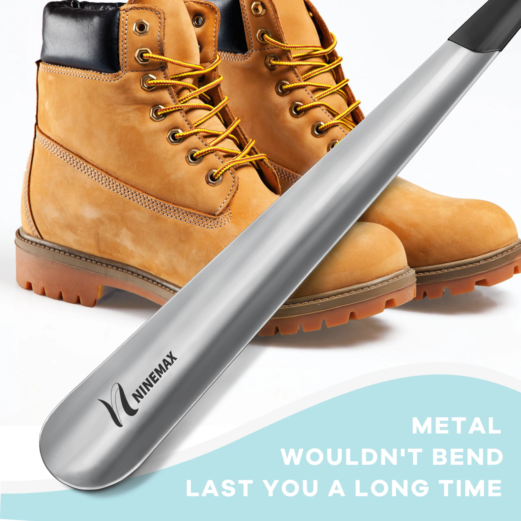 

Зимний портативный домашний подъемник для обуви из нержавеющей стали, 42 см, профессиональный рожок для обуви, портативный прочный инструмент с длинной ручкой