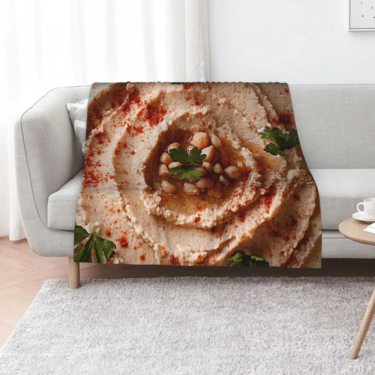Hummus Throw Blanket Cute Plaid cosplay anime Softest Loose Decorative Throw Decorative Sofa Blankets