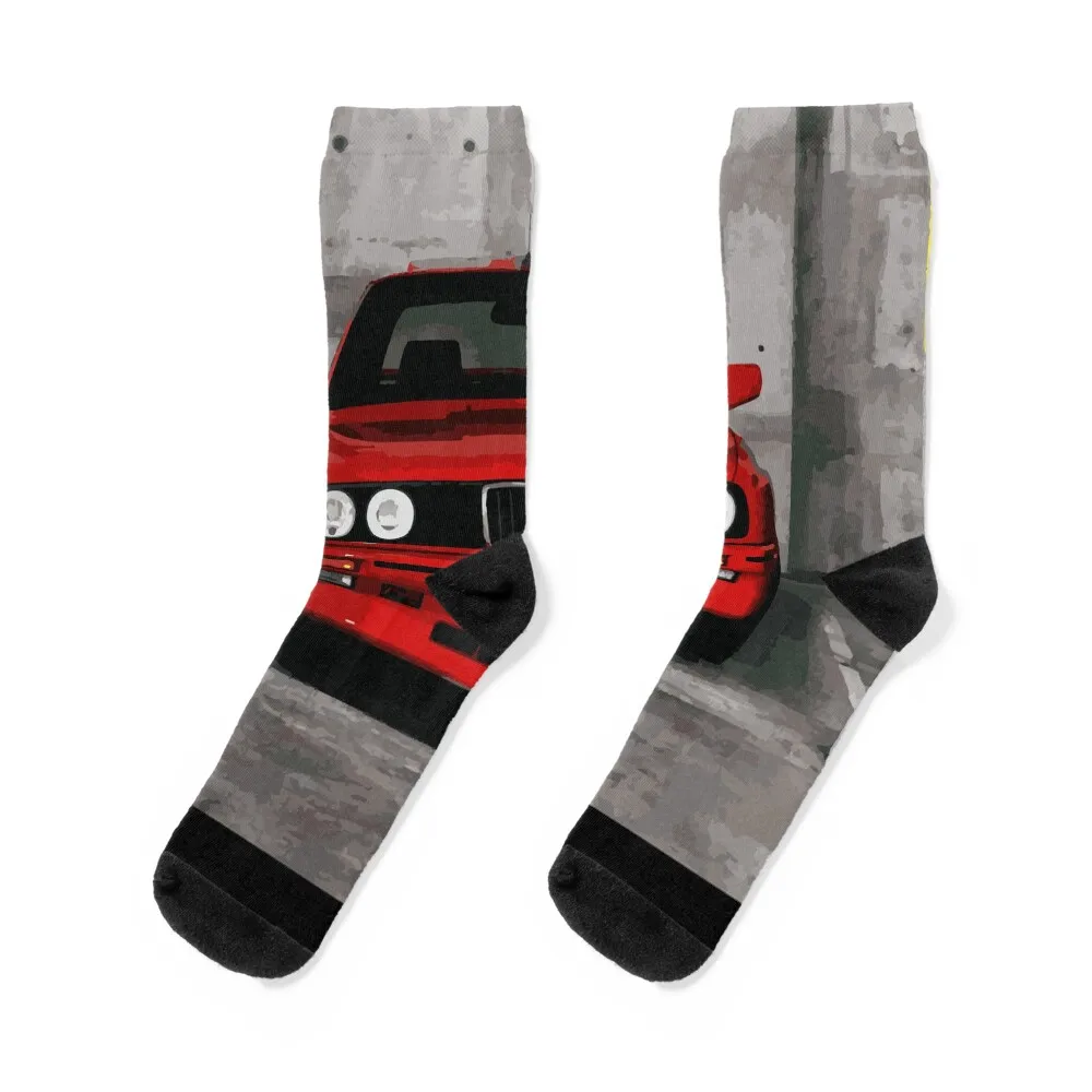 Red Sports Car - Front Socks Thermal man winter floral happy hip hop Men Socks Luxury Brand Women's