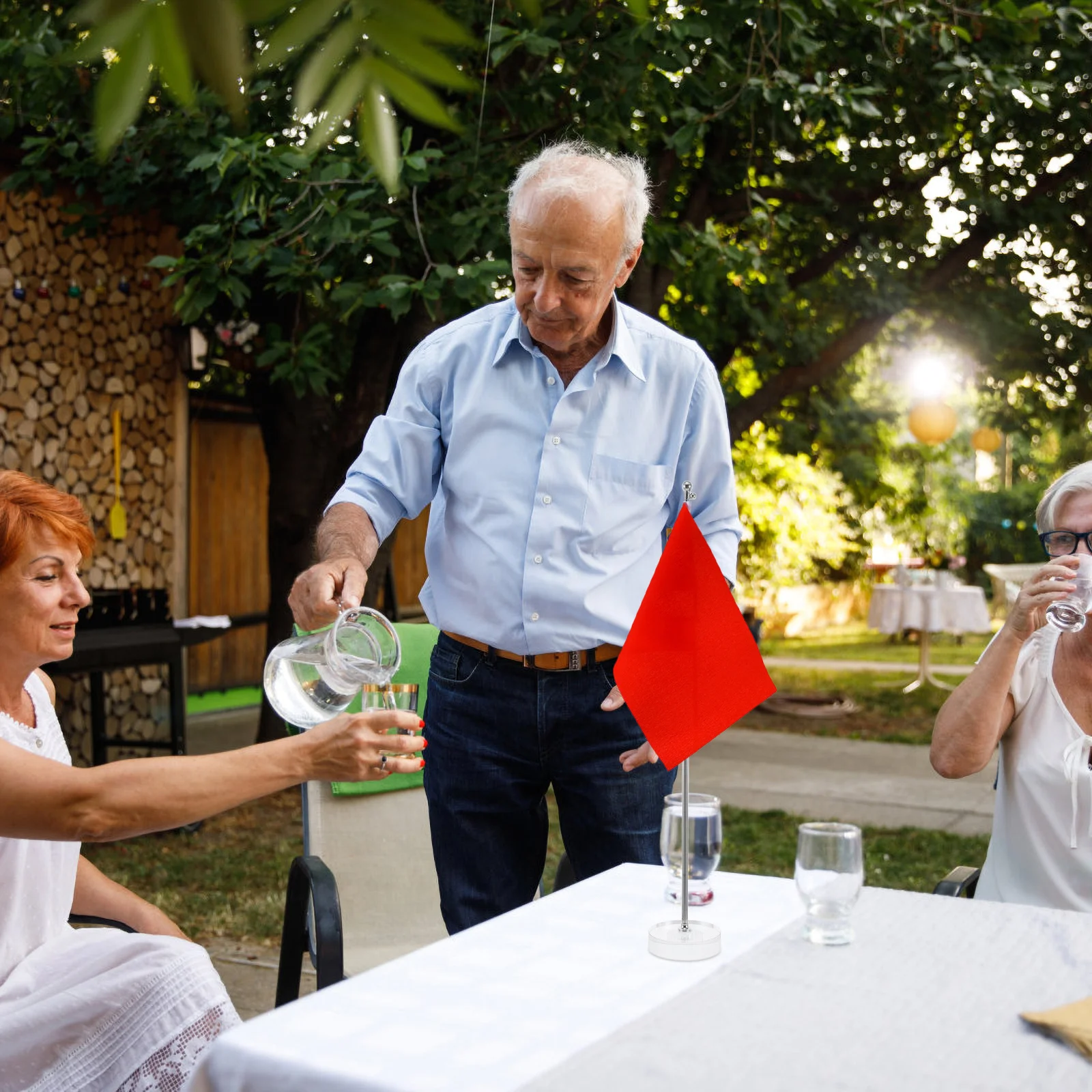 

Stainless Steel Telescoping Flagpole Adjustable Desktop Flag Stand for Office Home Decor Stable Base Countertop Flag Holders