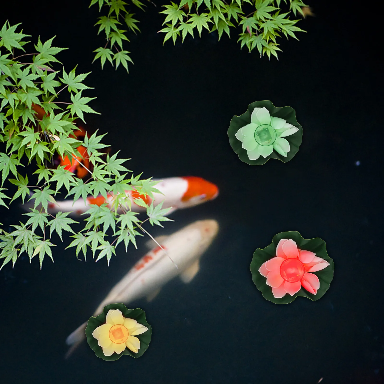 ไฟตกแต่งบ่อปลา ดอกบัวลอยน้ำประ - Aquarium Fish Light บทวิจารณ์และราคา