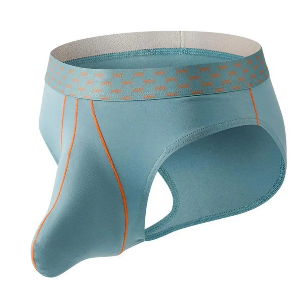Men Triangle Underpants High Elasticity Bulge Pouch Sweat Absorption Variety of Colors Mid Waist Cotton Briefs for Daily Wear Sl