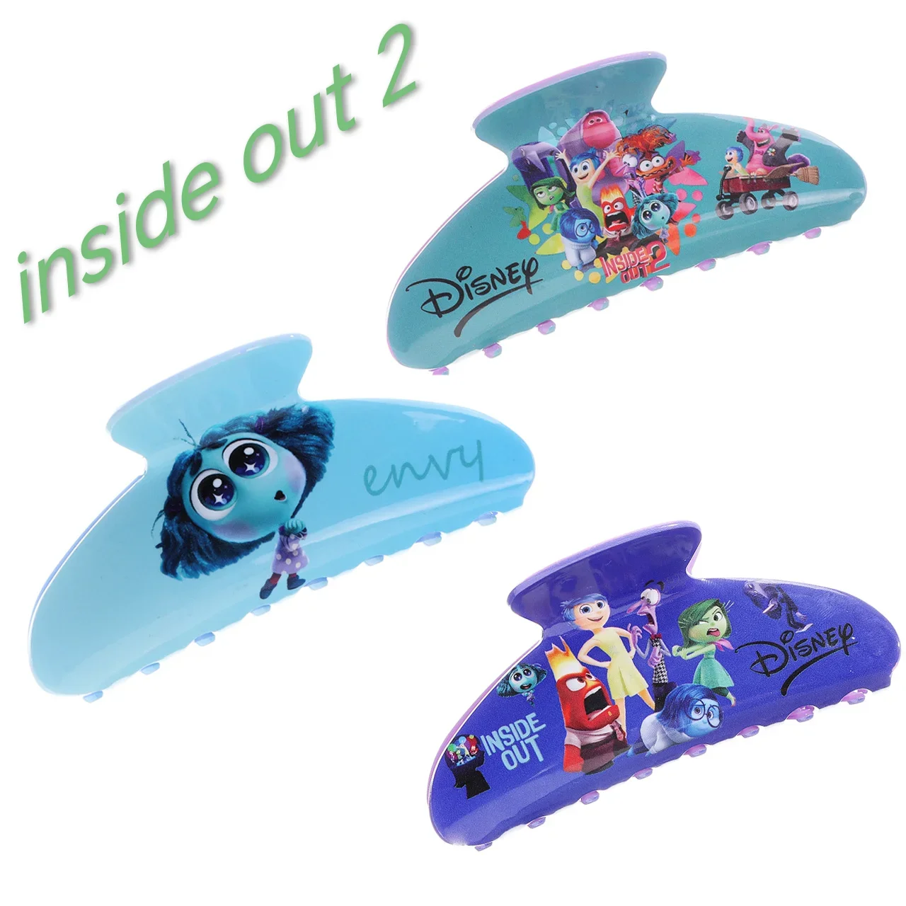 

New Disney Anime Inside Out 2 Exquisite Acrylic Cartoon Hair Clip Fresh Girl Cute Ponytail Hair Accessories Children's Gift