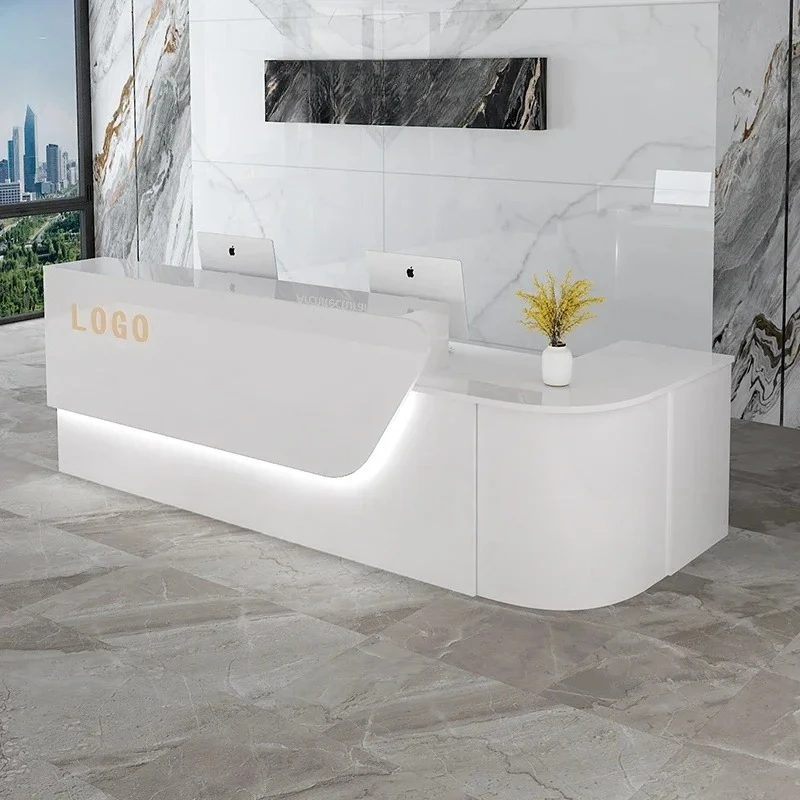 

Storage Luxury Reception Desk Senior Custom Beauty Decorations Reception Counter Style Usa Receptie Balie Office Furniture