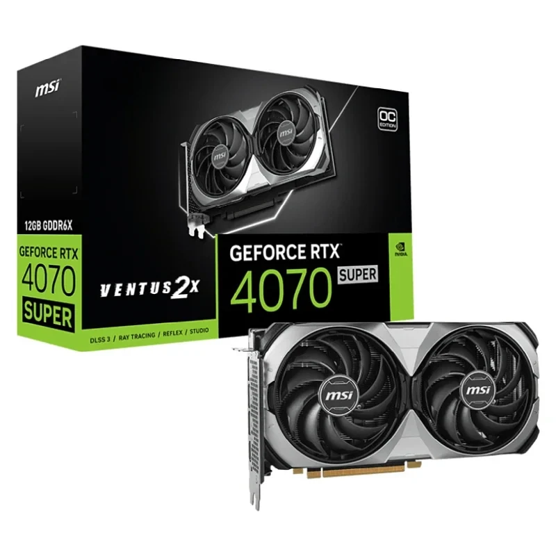 mssi 4070 super 12g ventus 2x oc GDDR6X 192bit  Game card