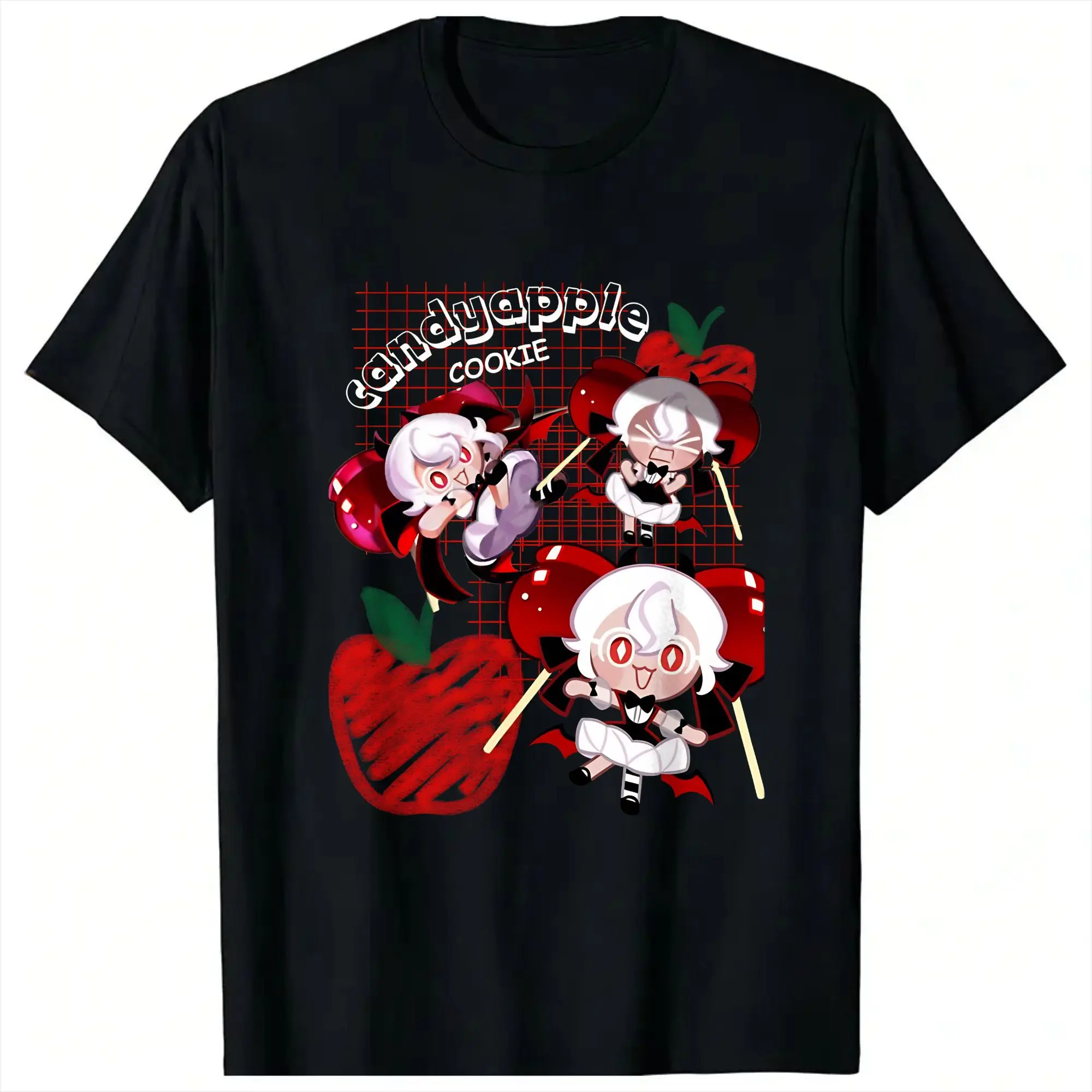 Candy apple cookie T-Shirt Summer  Classic T-Shirts Pure Cotton Trendy Cool Tshirt For Man Short Sleeve Printed Tops