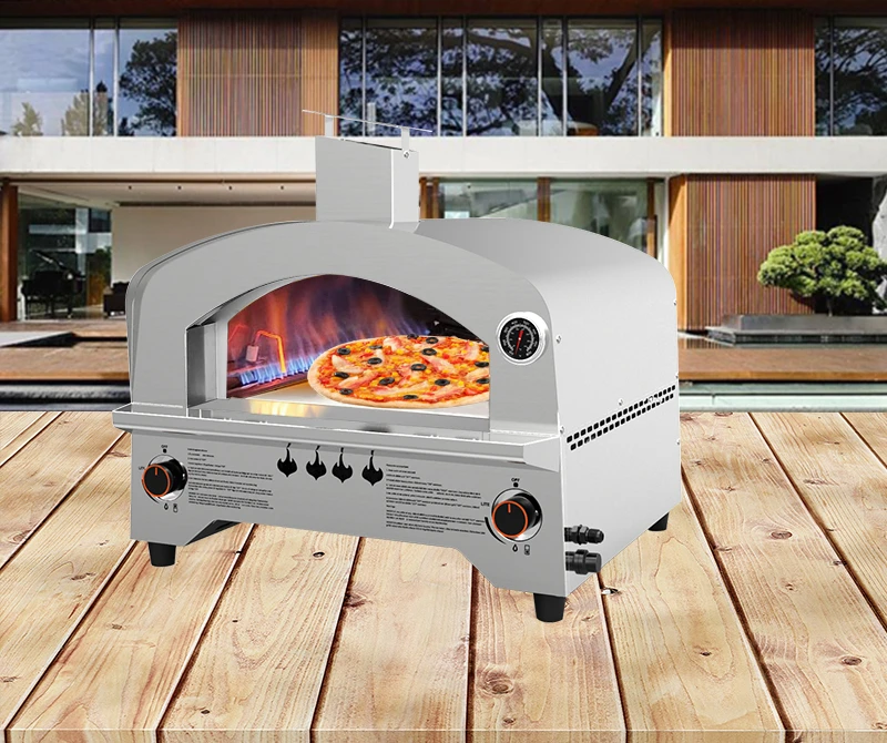 Steel High Temperature Powder Coating Gas Pizza Oven Outdoor Garden Pizza Oven