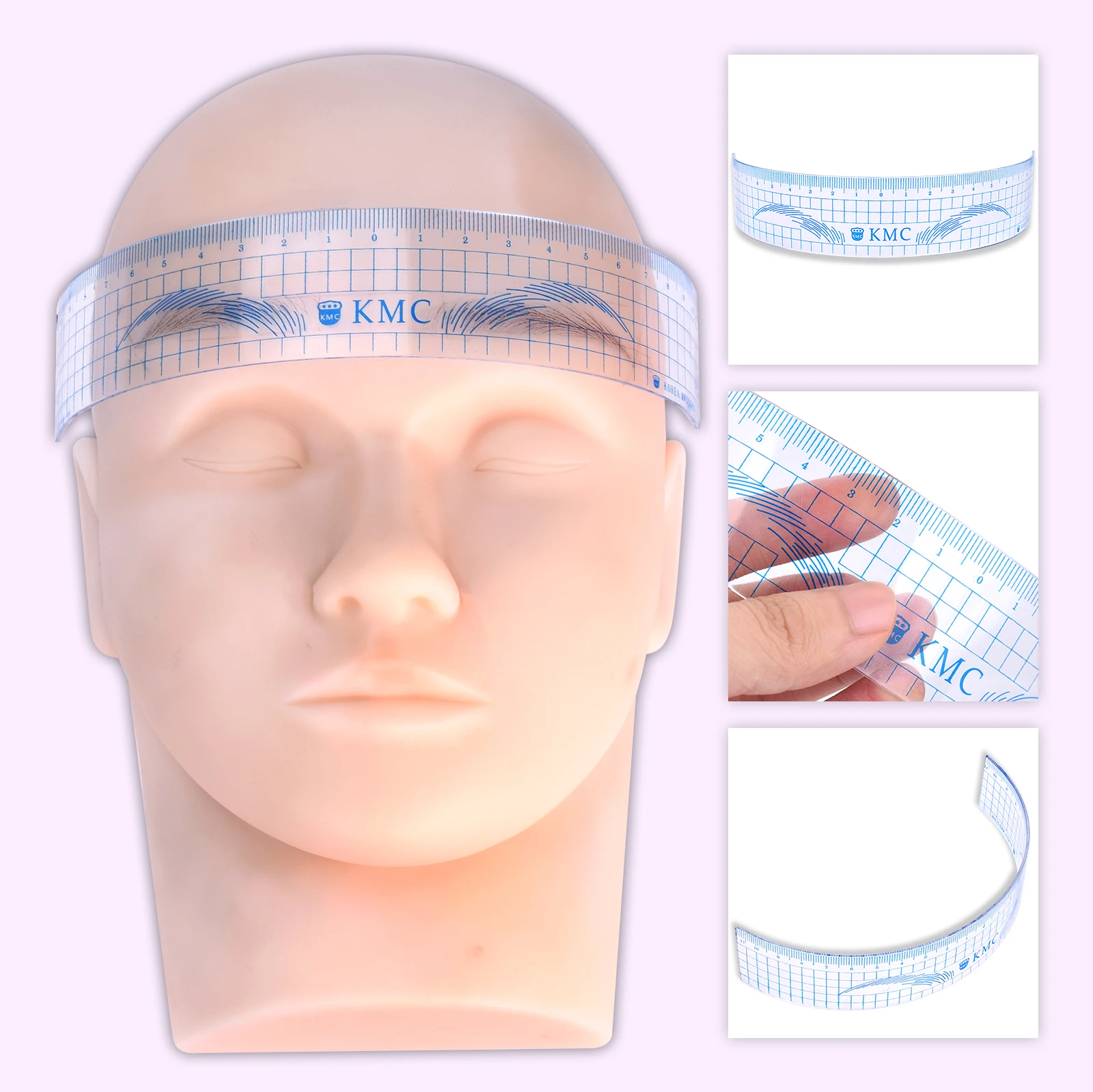 10pcs Makeup Face Eyebrow Ruler Tattoo Stencil Cosmetic Measure Tool Reusable Eyebrow Guide Ruler Microblading Brow Permanent