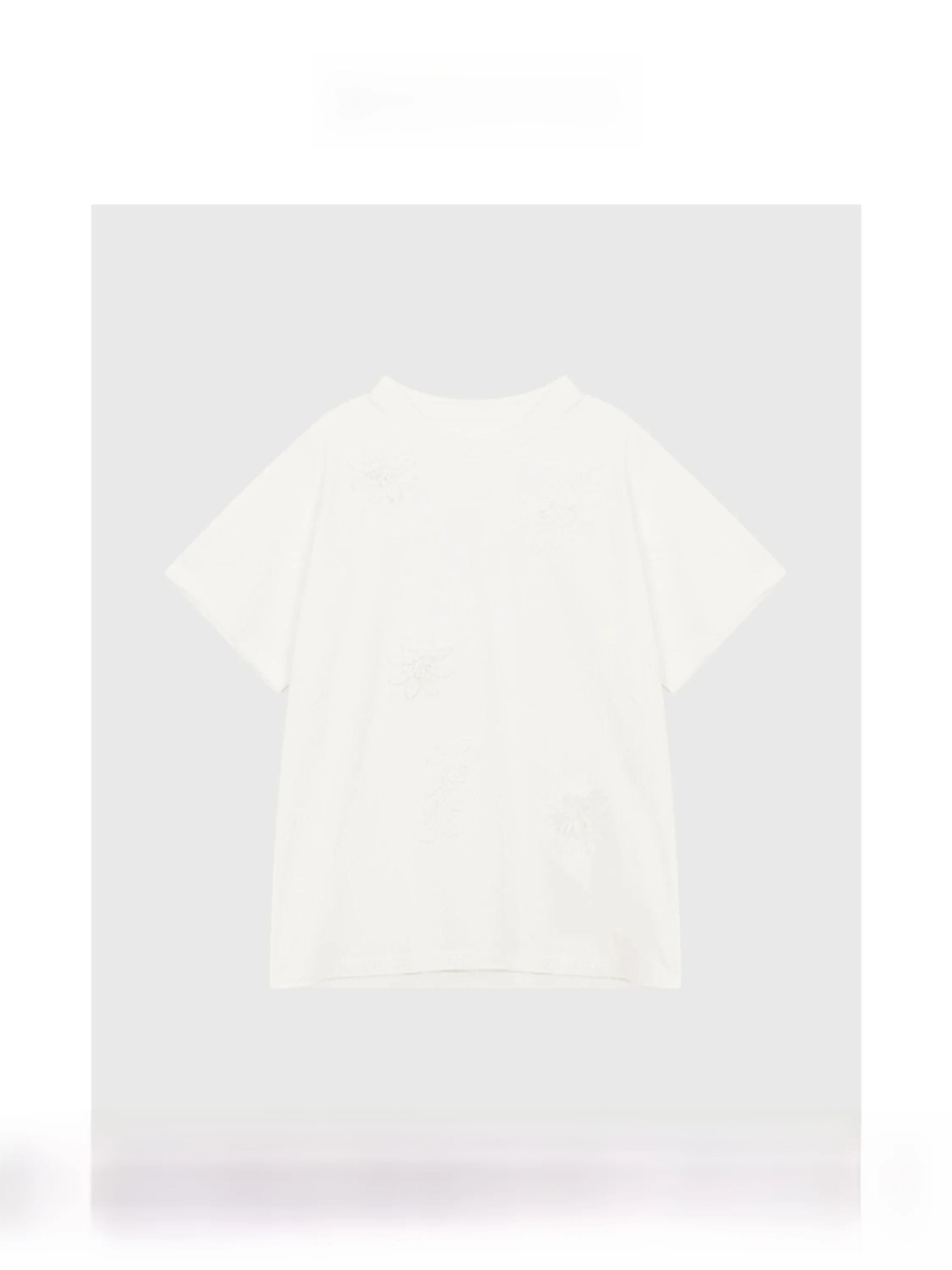 

Pure Cotton Embroidered Short Sleeve round Neck T-Shirt Wei Private Collection Summer Classic Pattern 100% Cotton Tee