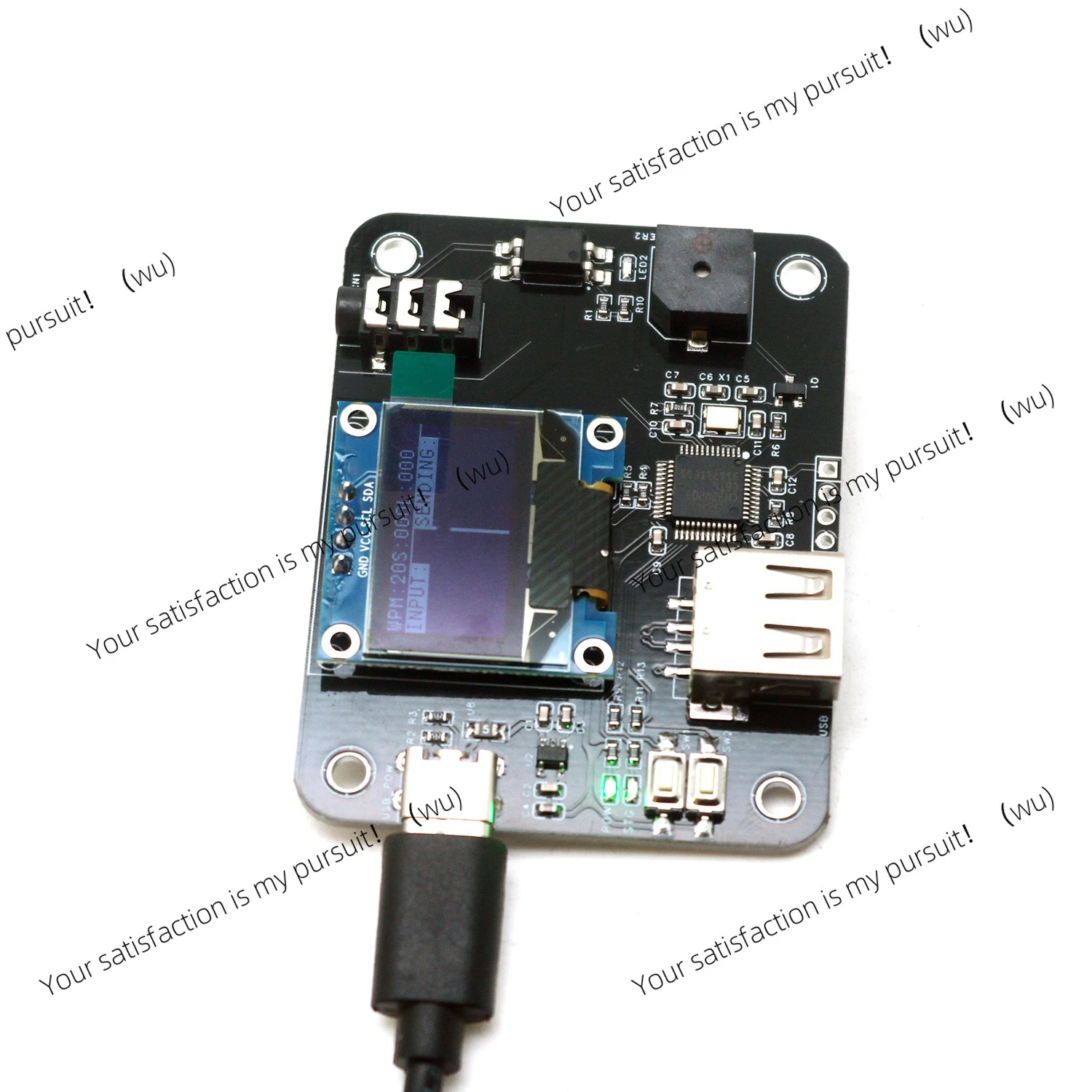 Suitable for amateur radio CW practice and launch keyboard, with OLED display and USB port