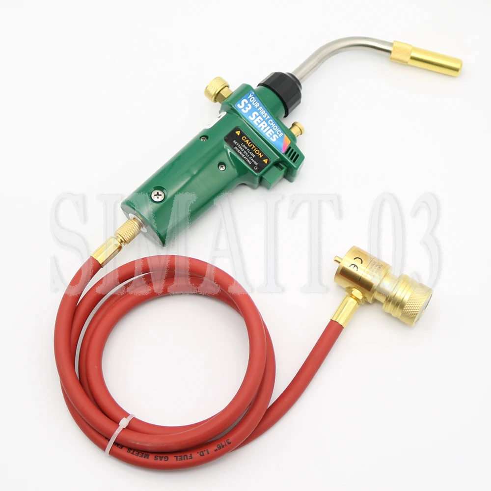 Gas Self Ignition Turbo Torch Solder Propane MAPP Welding Gas Torch with Hose