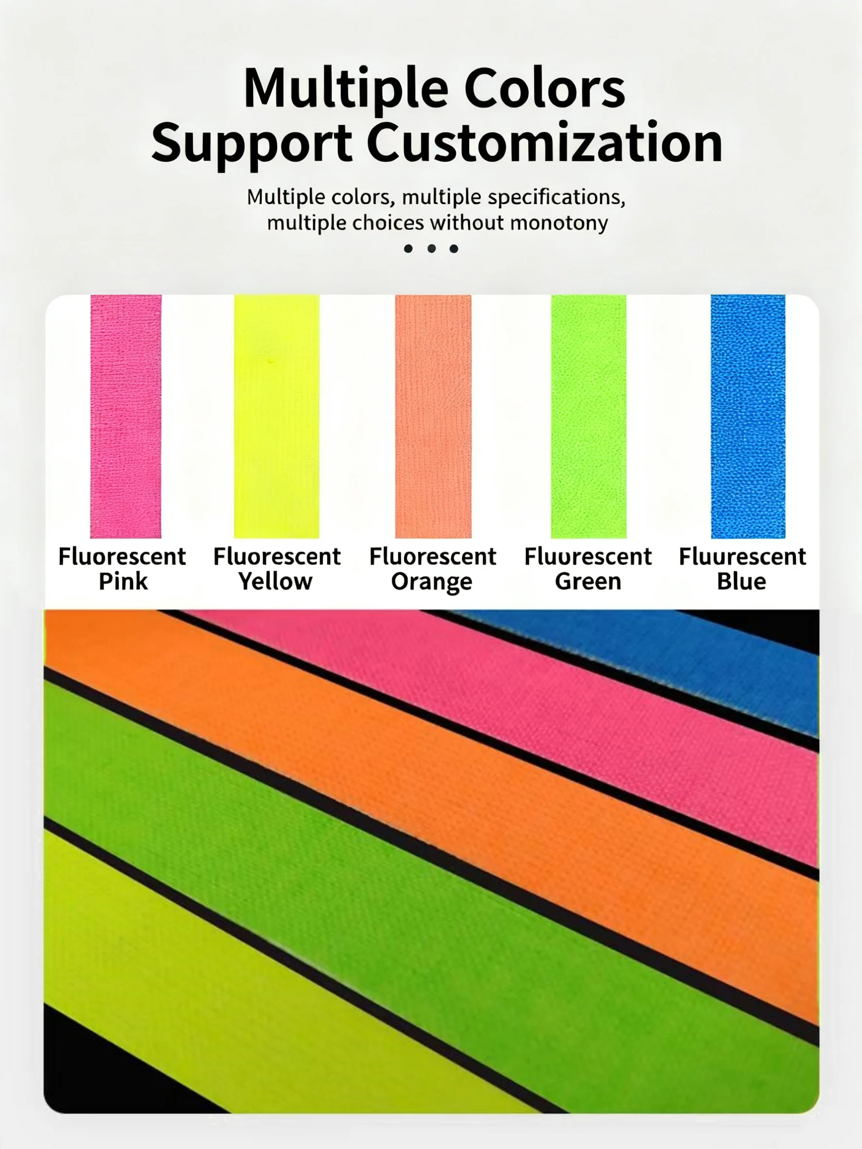 6-farbiges Neon Gaffer-Stoffband-Set, fluoreszierendes Regenbogen-UV-Schwarzlicht-Klebeband für UV-Partys und Veranstaltungen – Detail 8