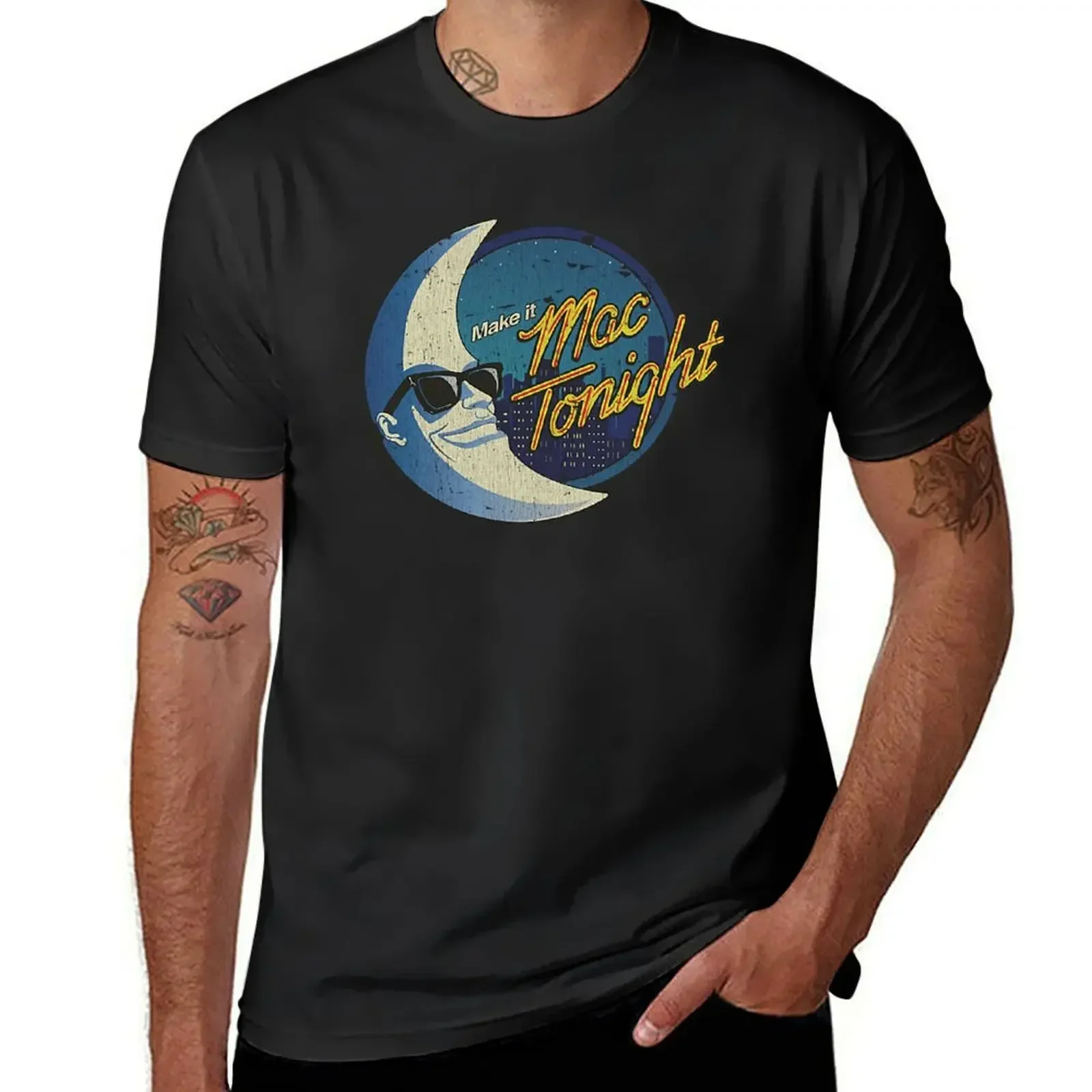 

Mac Tonight Moon Man 1986 T-Shirt plus sizes tops plain summer top men clothing