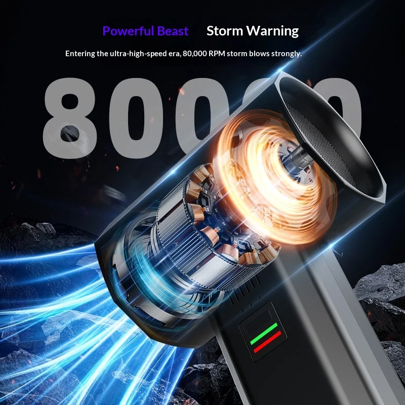 6*4000mAh Industrial Grade Turbofan Wireless Handheld Dust And Snow Blower Powerful Turbine Ducted Blower