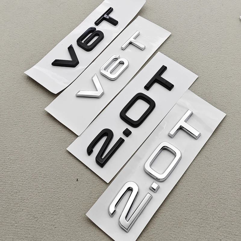 ثلاثية الأبعاد ABS رسائل السيارة الخلفي الجذع شارة V10 V6T 2.0T شعار ملصق شعار لأودي A4 A5 A6 A7 A8 Q/S/RS/SQ سلسلة اكسسوارات السيارات