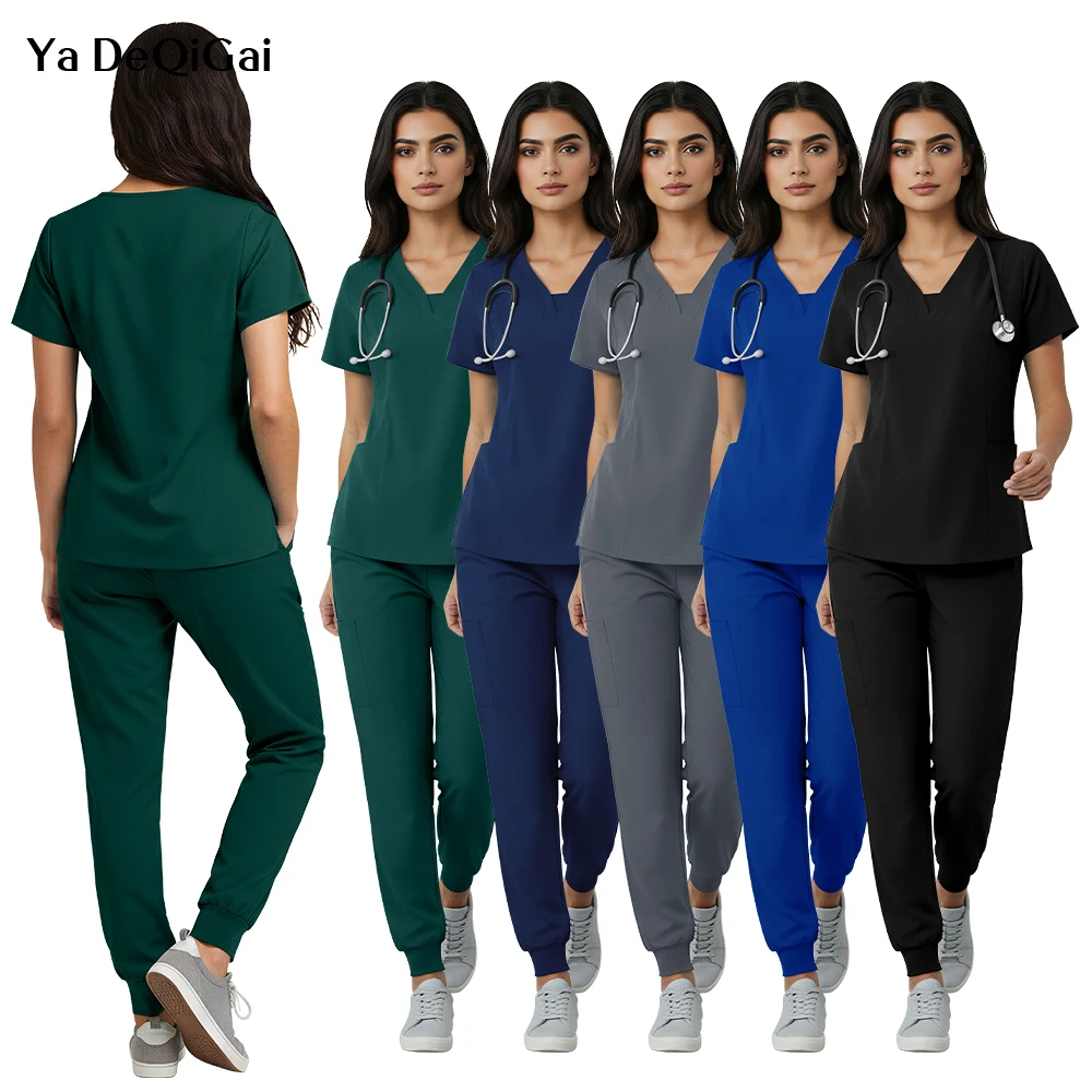 uniformes-de-trabalho-para-saude-e-clinicas-conjunto-de-scrubs-femininos-para-enfermagem-odontologia-veterinaria-e-spa