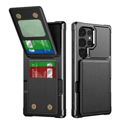 Card Holder Phone Case For Samsung Galaxy S25 Ultra S24 S23 S21 FE S22 S20 Plus A55 A35 A15 A54 A34 5G A05 A05S A16 4G 5G Cover