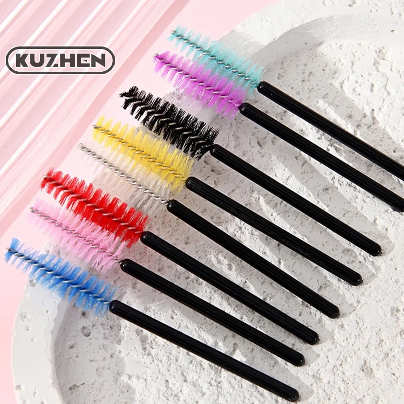 50Pcs Disposable Eyelash Brushes Eyelashes Extension Tools Eyebrow Brush Mascara Wands Applicator Eyelashes Cosmetic Black