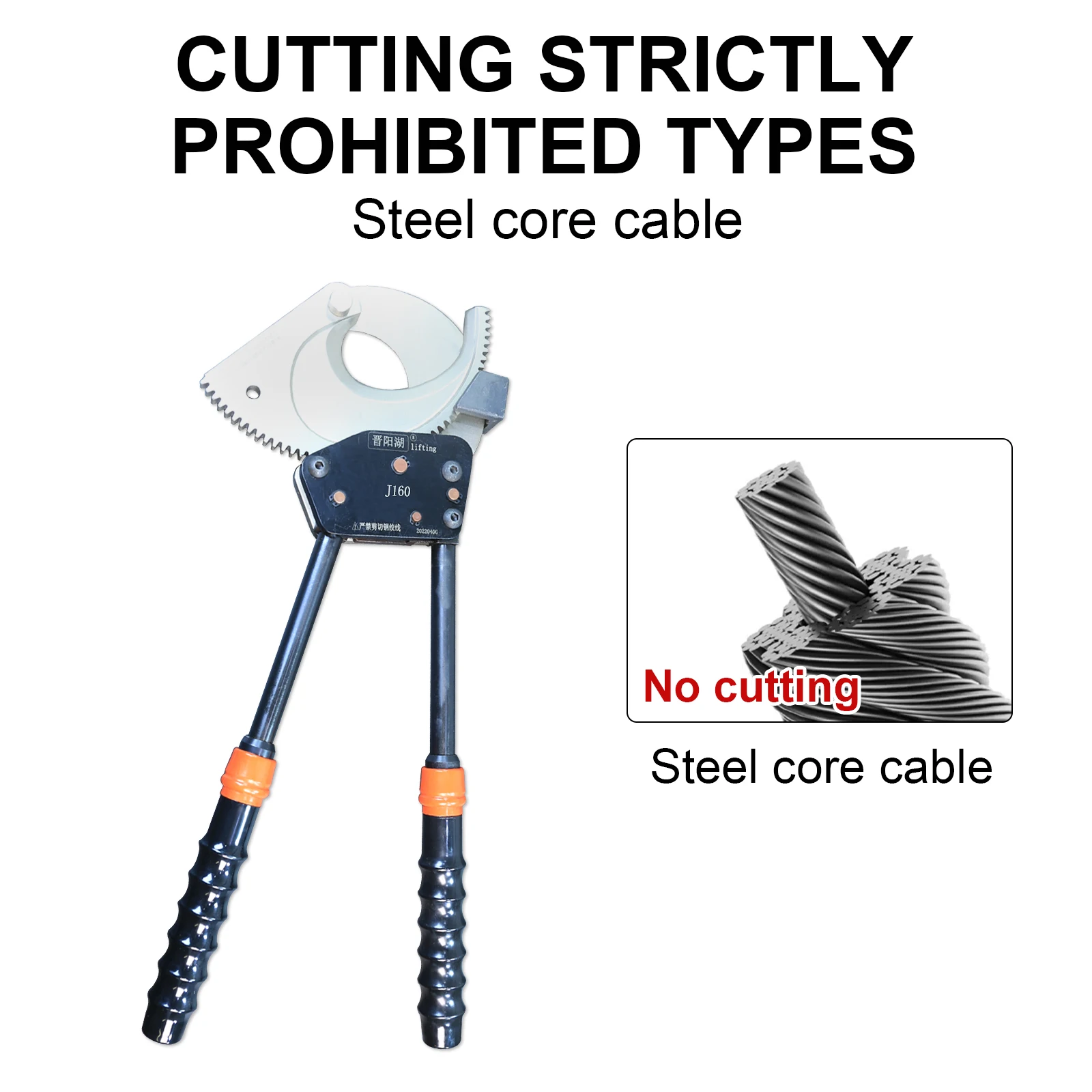 Cable Cutter Heavy Duty Wire Cutter for Aluminum Copper Cable Ratcheting Wire Cutting Hand Tool Retractable Convenient