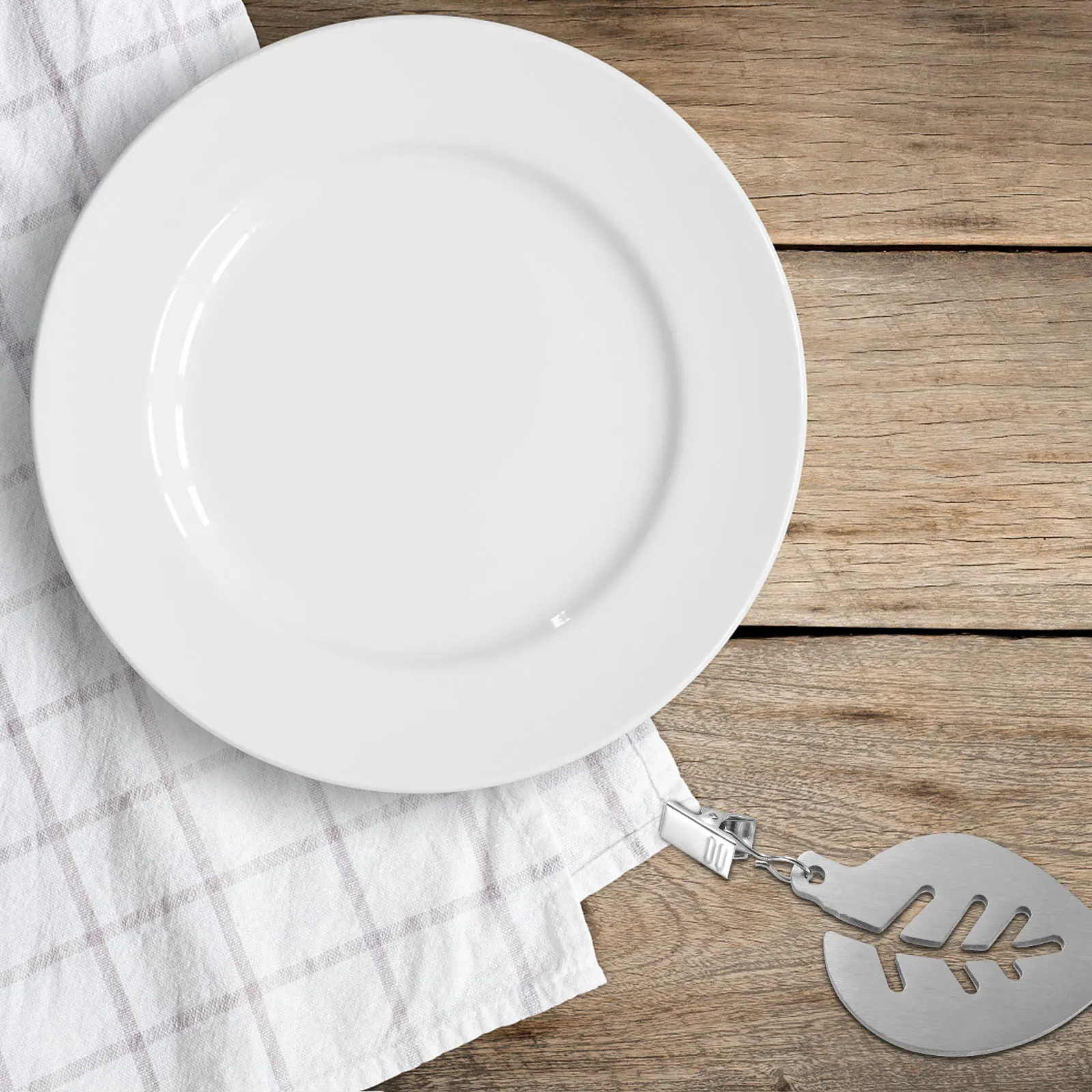 

4pcs Stainless Steel Tablecloth Weights Holders Windproof Table Cover Clips For Home Wedding Party Decoration Kitchen Bar