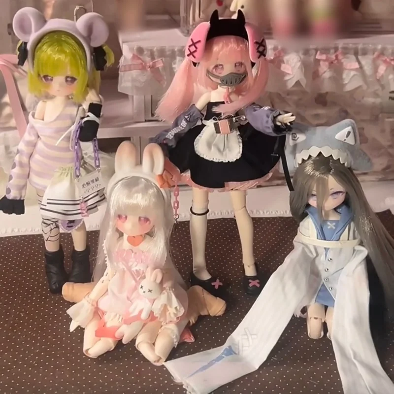 

Pre Sale New 1/8 Bjd Lovely Kwaidan Series Blind Box Hair Implanted Bjd Cute Girl Action Figure Ornament Collection Model Toys